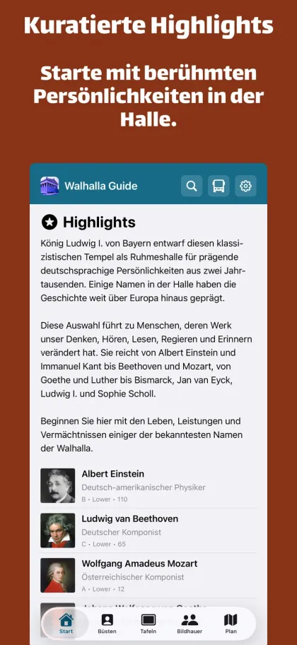 Kuratierte Highlights in Walhalla Guide